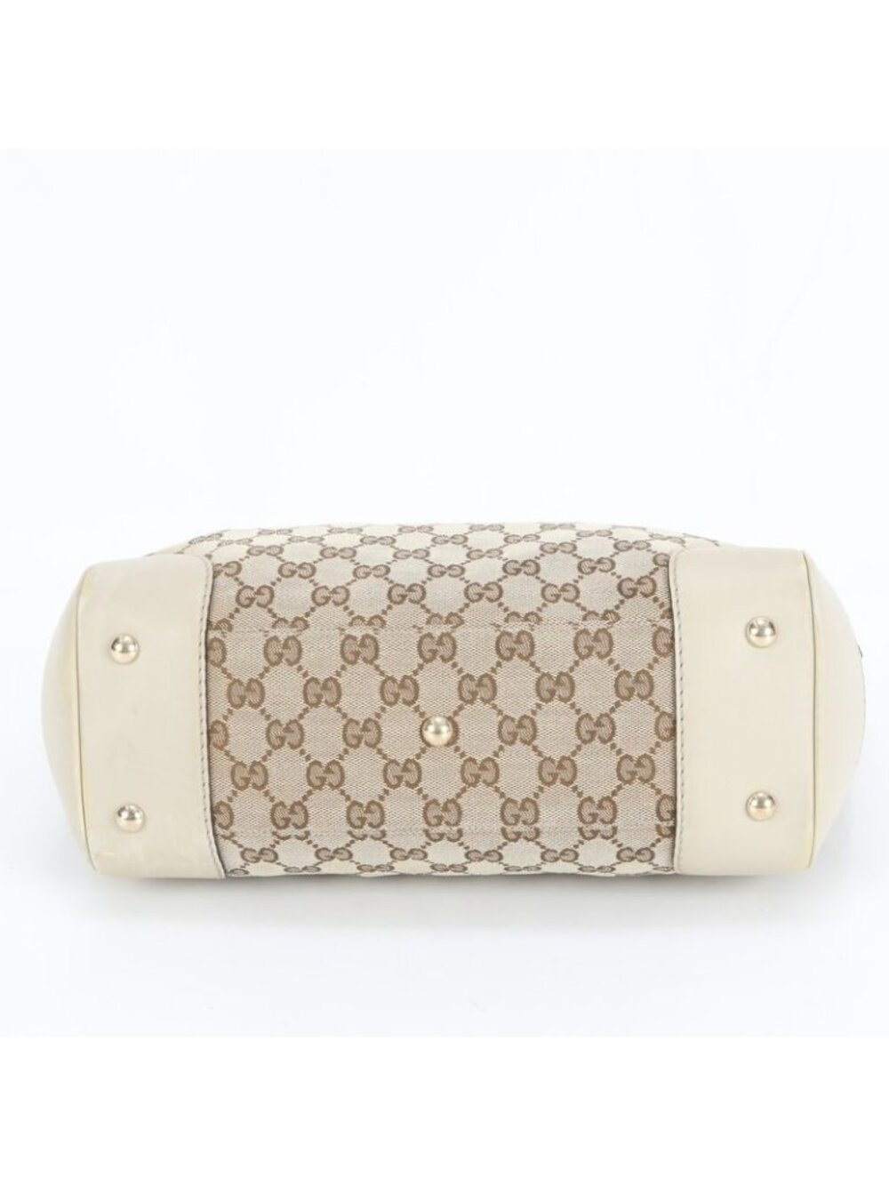 ★SOLD★ Gucci GG Canvas Mayfair Leather Tote Shoulder Hand Beige - Picture 5 of 9